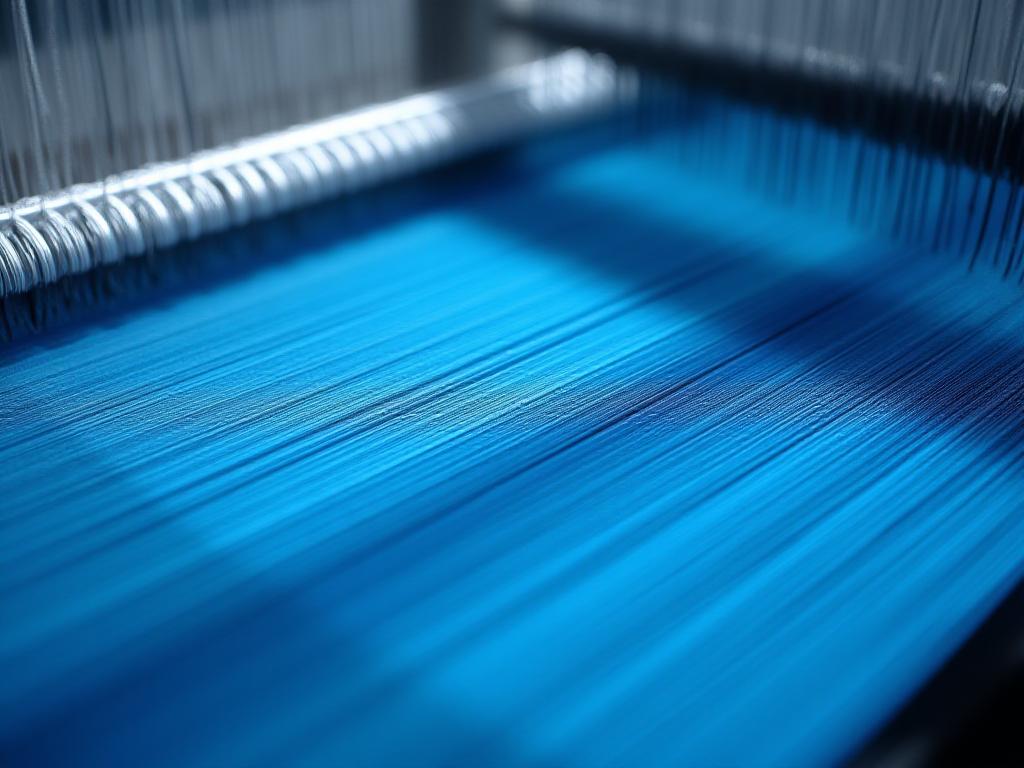 Advanced textile weaving machine in motion